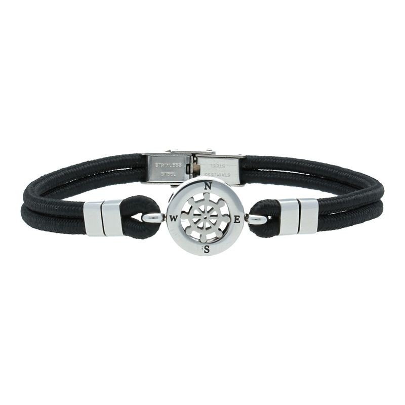 Pulsera timón negro negro Pulsera timón negro negro