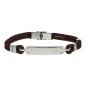Pulsera marrón chapa grabar acero