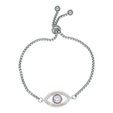 Pulsera ojo circonita acero