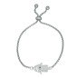 Pulsera mano fatima circonita acero