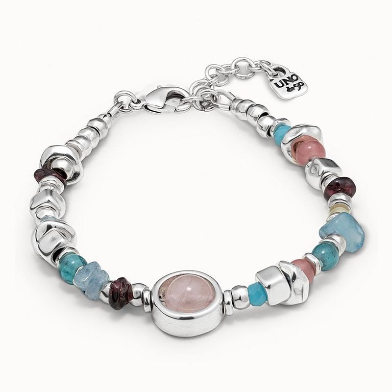 Pulsera UNO de 50 PUL1848MCLMTL0M My Luck Energía+ Bañada en Plata con Piedras y Cristales Talla M Mujer