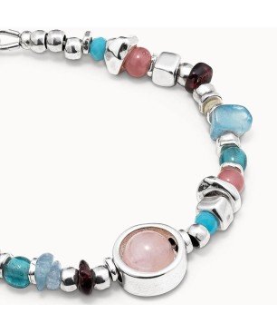 Pulsera UNO de 50 PUL1848MCLMTL0M My Luck Energía+ Bañada en Plata con Piedras y Cristales Talla M Mujer