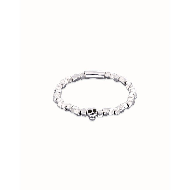 Pulsera UNOde50 Ser Imparable - Elástica de Aleación de Metales Bañada en Plata - Detalle de Calavera | PUL2589NGRMTL0L Pulsera UNOde50 Ser Imparable - Elástica de Aleación de Metales Bañada en Plata - Detalle de Calavera | PUL2589NGRMTL0L