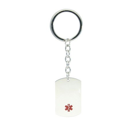 LLavero chapa médica acero