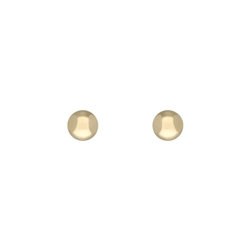 Pendientes presión bola 8 MM brillo chapada en oro (1 micra)