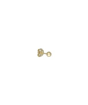 Pendientes presión bola 4 MM chapados en oro (1 micra)