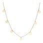 Collar siete chapas chapada en oro (1 micra)