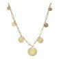 Collar eslabón con discos chapada en oro (1 micra)