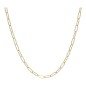 Collar eslabones oval plana chapado en oro (1 micra)
