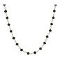 Collar piedras negras chapada en oro ( 1 micra)