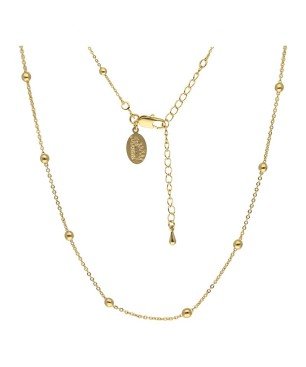 Collar bolas  salteadas chapada en oro (1 micra)