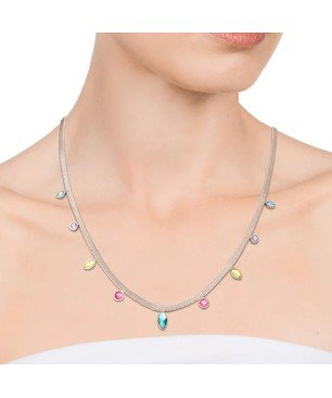 Collar Viceroy 15138C01012 Acero Dorado Piedras Mujer