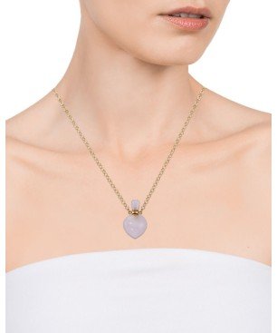 Collar Viceroy 14046C01017 acero dorado y piedra corazon Mujer