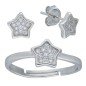 Conjunto Comunión estrellas circonitas plata rodiada Conjunto Comunión estrellas circonitas plata rodiada