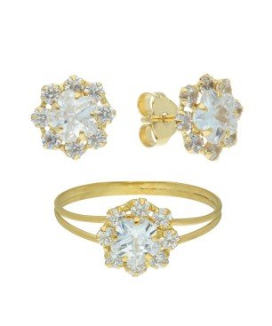 Conjunto comunión cuajo garras Oro 18 K 13