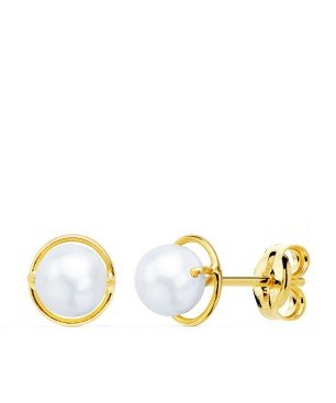 Conjunto comunión perla oro 18k