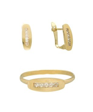 Conjunto comunión circonitas Oro 18 K