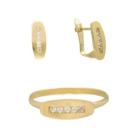 Conjunto comunión circonitas Oro 18 K