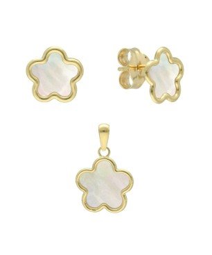 Conjunto nacar Oro 18 K