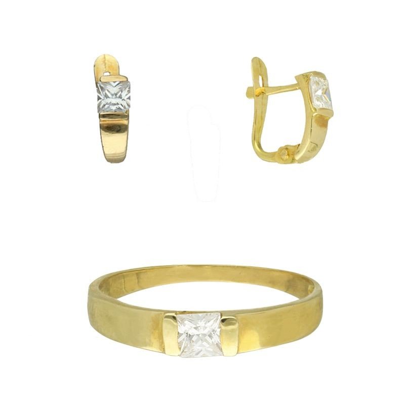 Conjunto comunión circonitas Oro 18 K