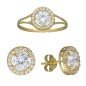 Conjunto comunión circonitas Oro 18 K 19