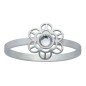 Conjunto flor calada circonita plata de ley 11