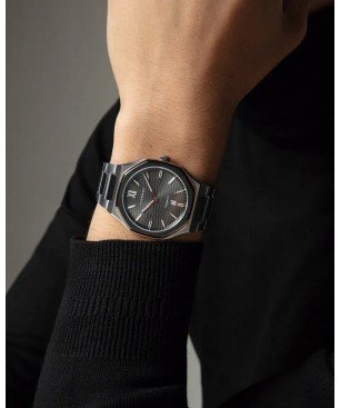 Reloj VICEROY 45009-13 colección Laura Escanes caja de acero con doble bisel en Ip gris y rosa con cristal zafiro 10 atm