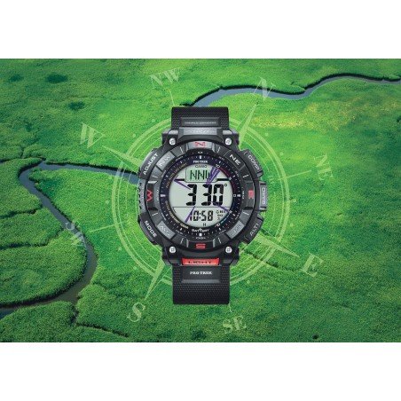 Reloj Casio PRO-TREK PRG-340-1ER Digital Outdoor imprescindibles Resistente Inmersión Buceo/Montaña Senderismo (100 metros)