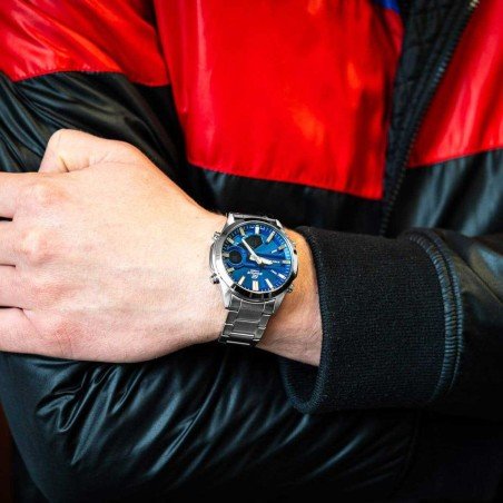Reloj Casio EDIFICE EFV-C120D-2AEF Analógico-Digital acero plateado con esfera azul