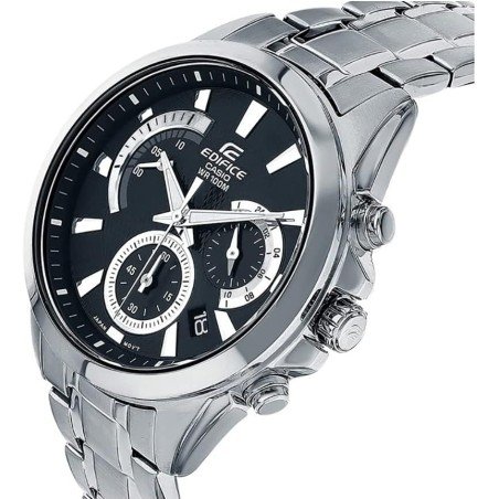 Reloj Casio EDIFICE EFV-580D-1AVUEF Cronógrafo plateado con esfera negra - Sumergible (100m)