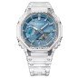 Reloj G-SHOCK Casio GA-2100BM-7A2ER Classic Correa Transparente Esfera Metalizada Azul Hombre Sumergible (200m)