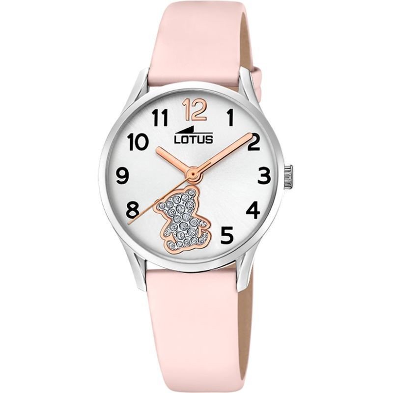 Reloj Lotus Junior Infantil de Acero con Esfera Blanca y Correa Rosa 18406/F