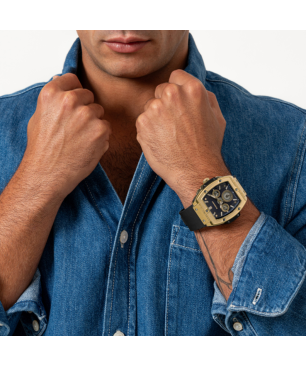 Reloj Radiant Hombre Ryan Dorado/Correa Silicona RA655202