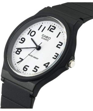 Reloj CASIO Unisex - Clásico Analógico Negro con Esfera Blanca - MQ-24-7B2LEG