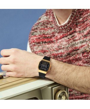 Reloj Vintage CASIO Hombre - Iconic Series Electroluminiscente - A168WEGB-1BEF