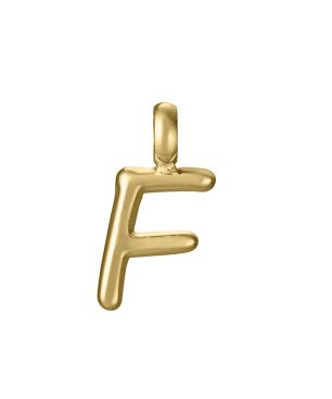 Charm para colgante VICEROY Letra F - Acero IP Dorado Sra Fashion - 15200M01012F