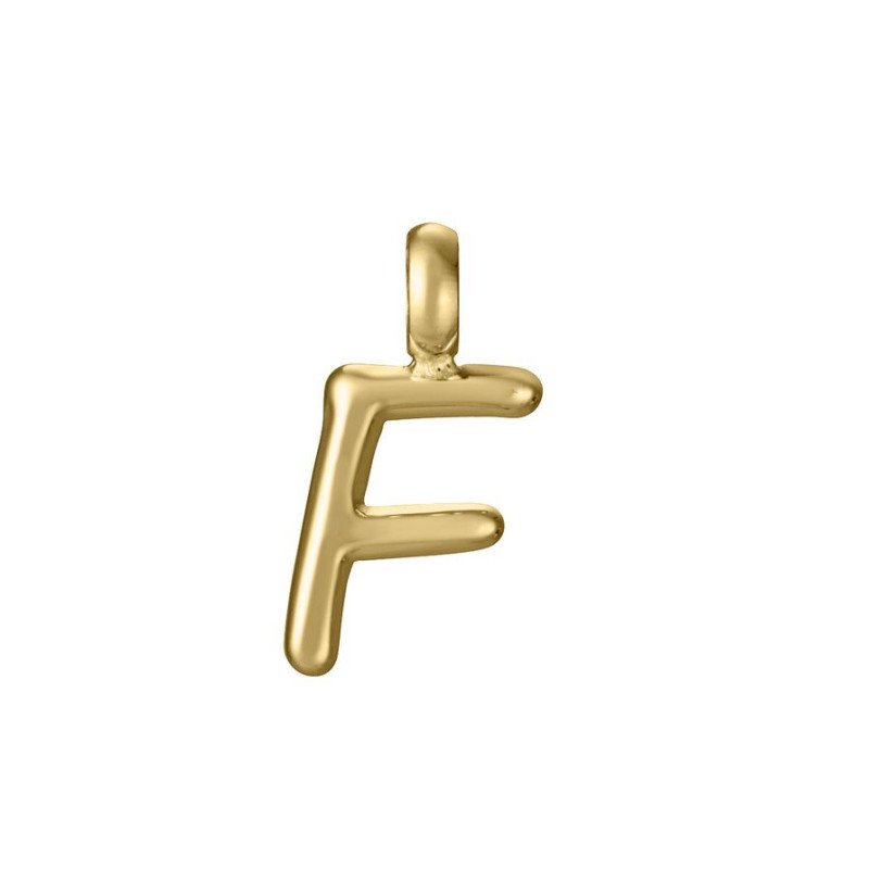 Charm para colgante VICEROY Letra F - Acero IP Dorado Sra Fashion - 15200M01012F Charm para colgante VICEROY Letra F - Acero IP Dorado Sra Fashion - 15200M01012F