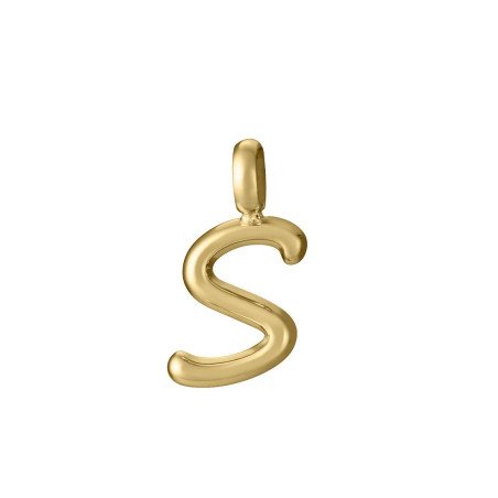 Charm para colgante VICEROY Letra S - Acero IP Dorado Sra Fashion - 15200M01012S