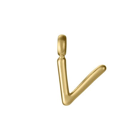 Charm para colgante VICEROY Letra V - Acero IP Dorado Sra Fashion - 15200M01012V
