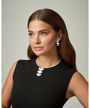 Collar Aro VICEROY Para Mujer -  Acero Chapado Plata y Piedra Natural Sra Fashion - 14349C01000