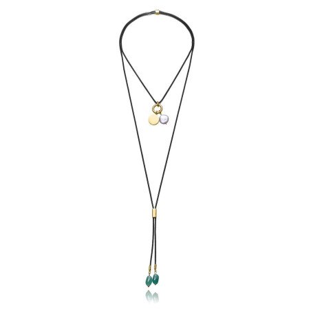 Collar VICEROY Para Mujer - Acero IP Negro Piedra Natural Sra Fashion - 14344C01010