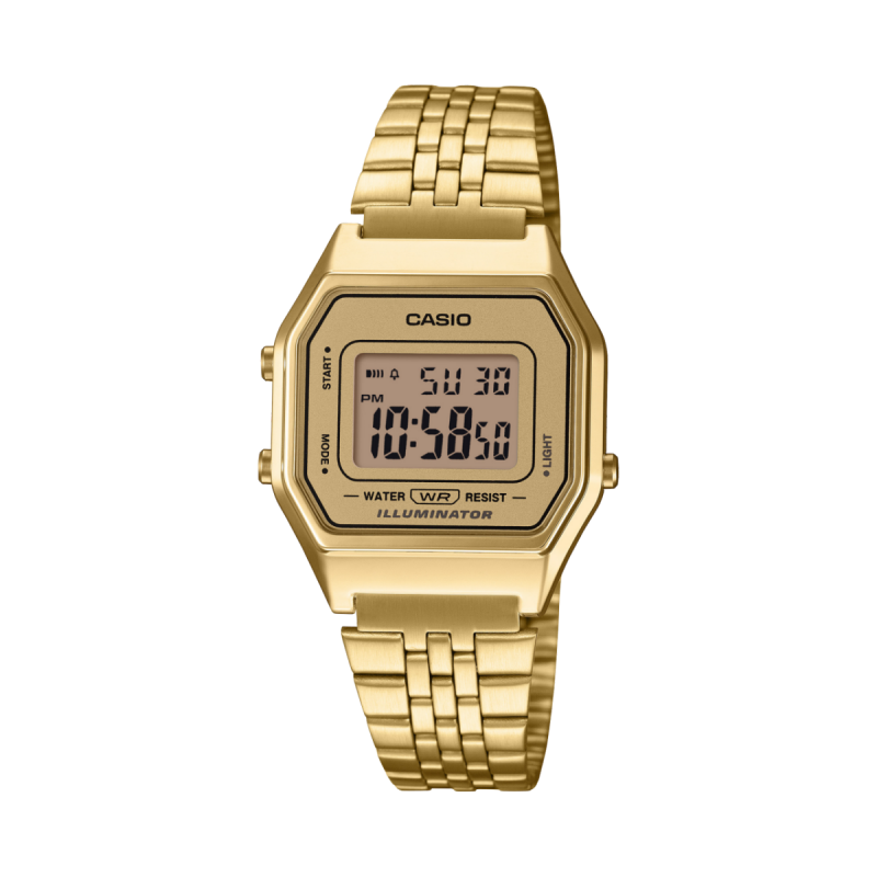Reloj CASIO Vintage Unisex - Digital Iconic Brazalete de Acero IP Dorado - Esfera Dorada | LA680WEGA-9ER Reloj CASIO Vintage Unisex - Digital Iconic Brazalete de Acero IP Dorado - Esfera Dorada | LA680WEGA-9ER