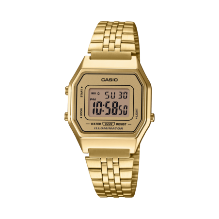 Reloj CASIO Vintage Unisex - Dorado Digital Iconic Series - LA680WEGA-9ER