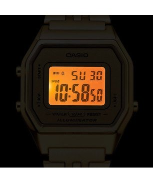Reloj CASIO Vintage Unisex - Digital Iconic Brazalete de Acero IP Dorado - Esfera Dorada | LA680WEGA-9ER