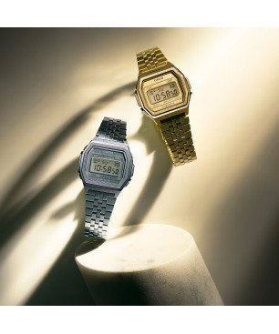 Reloj CASIO Digital Unisex Dorado Iconic Series Acero Inoxidable A1000G-9EF