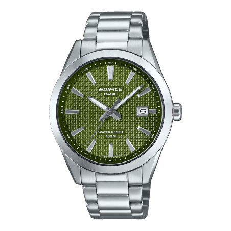 Reloj Casio EDIFICE Para hombre - Acero Inoxidable con Esfera Verde y Calendario - 3 Manecillas - EFV-160D-3AVEF