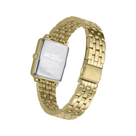 Reloj MARK MADDOX Para Mujer - Caja y Brazalete de Acero IP Dorado con Esfera Negra - MM0142-55