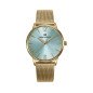 Reloj MARK MADDOX Para Mujer - Brazalete Acero IP Dorado con Malla Milanesa y Esfera Azul - MM1030-65