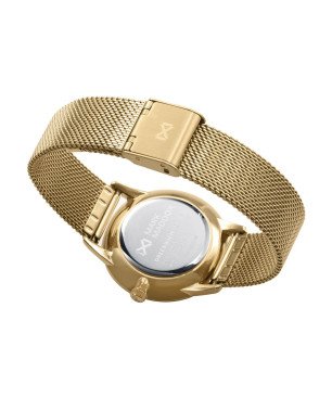 Reloj MARK MADDOX Para Mujer - Brazalete Acero IP Dorado con Malla Milanesa y Esfera Azul - MM1030-65