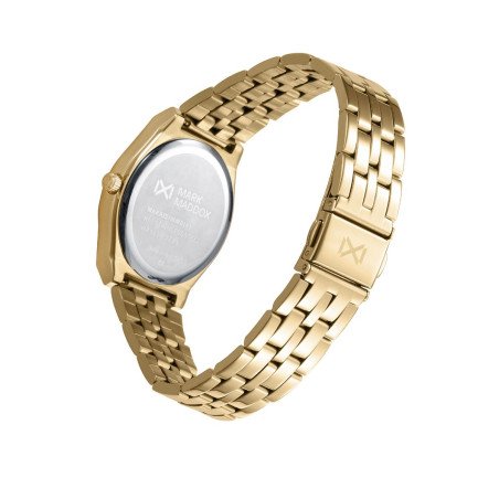 Reloj MARK MADDOX Para Mujer - Brazalete y Caja Acero IP Dorado con Esfera Blanca 5 ATM - MM0141-07